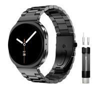Astorgos Bracelet Métallique Compatible avec Samsung Galaxy Watch 8 40 mm/44 mm/Classic 46 mm, Galaxy Watch 8, Bracelet en Acier Inoxydable sans Espace pour Hommes et Femmes, Noir