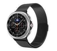 Astorgos Bracelet Métallique Compatible avec Samsung Galaxy Watch 8 40 mm 44 mm/Galaxy 8 Classic 46 mm, Bracelet de Remplacement en Acier Inoxydable Maillé avec Fermoir Magnétique, Noir