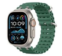 Astorgos Bracelet Ocean compatible avec Apple Watch Ultra 2/Ultra 49 mm, S10 46 mm, 9/8/7 45 mm, SE/6/5/4 44 mm, 3/2/1 42 mm, bracelets de sport avec connecteur en métal pour homme et femme, Mediano