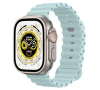 Astorgos Bracelet Océan Compatible avec Apple Watch Ultra 3/2/1 49mm 46mm 45mm 44mm 42m, Bracelet de Sport en Silicone pour iWatch SE3/SE2/SE Series 11 10 9 8 7 6 5 4 3 pour Hommes Femmes, Bleu Glacé