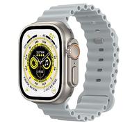 Astorgos Bracelet Océan Compatible avec Apple Watch Ultra 3/2/1 49mm 46mm 45mm 44mm 42mm, Bracelet de Sport en Silicone pour iWatch SE3/SE2/SE Series 11 10 9 8 7 6 5 4 3 2 1 pour Hommes Femmes, Gris