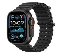 Astorgos Bracelet Ocean Compatible avec Apple Watch Ultra 3/2/1 49mm,S11/S10 46mm,9/8/7 45mm,SE3/SE2/SE/6/5/4 44mm,3/2/1 42mm,Bracelet de Montre Sport avec Connecteur en Métal Homme, Noir/Noir