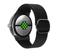 Astorgos Bracelet Tressé Compatible avec Google Pixel Watch 3 41mm/2/1, Nylon Extensible Réglable, Élastique pour Femmes Hommes, Noir