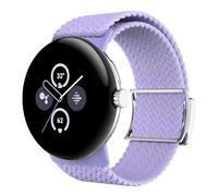 Astorgos Bracelet Tressé Compatible avec Google Pixel Watch 3 41mm/Pixel Watch 2/Pixel Watch, Bracelet de Sport en Nylon Élastique avec Fermoir Magnétique pour Femmes Hommes, Lavande