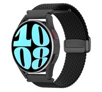 Astorgos Bracelet Tressé Compatible avec Samsung Galaxy Watch 7 FE 6 5 4 40mm 44mm/6 Classic 43mm 47mm/5 Pro 45mm/4 Classic 42mm 46mm/3 41mm/Active 2, 20mm Bracelet Sport Élastique, Noir