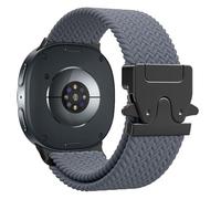 Astorgos Bracelet Tressé pour Samsung Galaxy Watch 8 Bracelet 40mm 44mm/Galaxy Watch 8 Classic 46mm, Sport Strap en Nylon Élastique de Fermoir Parachute pour Homme Femme, Gris Sidéral