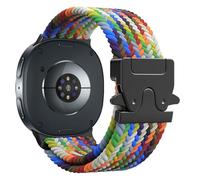 Astorgos Bracelet Tressé pour Samsung Galaxy Watch 8 Bracelet 40mm 44mm/Galaxy Watch 8 Classic 46mm, Sport Strap en Nylon Élastique de Fermoir Parachute pour Homme Femme, Arc-en-ciel