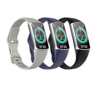 Astorgos Bracelets de Sport Fins Compatible avec Fitbit Charge 6/5, 3 Pack