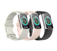 Astorgos Bracelets Sport Compatible avec Fitbit Charge 6/5, S/M, 3 Pack