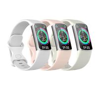Astorgos Bracelets Sport Compatible avec Fitbit Charge 6/5, S/M, 3 Pack | TPE Souple, Imperméable et Respirant, pour Hommes et Femmes