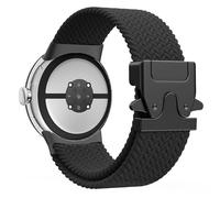 Astorgos Braided Band Compatible with Google Pixel Watch 2/3/4 41mm Band, Adjustable Upgraded Parachute Buckle Stretchy Nylon Sport Strap for Men Women, Black