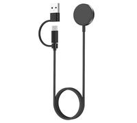 Astorgos Chargeur 2-en-1 Compatible avec Samsung Watch, Câble de Recharge Magnétique USB-C/USB-A pour Galaxy Watch 8/7/6/5/4/3/Active Séries, Câble de Recharge Rapide de 1m avec Protection de Sécurité