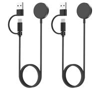 Astorgos Chargeur 2-en-1 Compatible avec Samsung Watch, Câble de Recharge Magnétique USB-C/USB-A pour Galaxy Watch 8/7/6/5/4/3/Active Séries, Câble de Recharge Rapide de 1m avec Protection de Sécurité