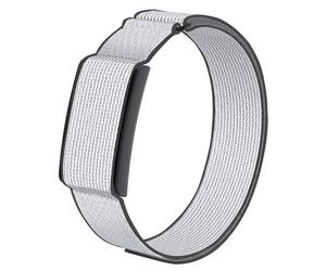 Astorgos Nylon Sport Band Compatible avec Amazfit Helio Strap, 25 mm Bande de Biceps Ajustable pour Fitness Tracker Brassard de Remplacement Respirant pour Course à pied, Gris Galaxie