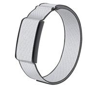 Astorgos Nylon Sport Band Compatible avec Amazfit Helio Strap, Bande de Biceps Ajustable pour Helio Fitness Tracker Brassard de Remplacement Respirant pour la Course à pied, Gris Galaxie avec Housse