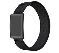 Astorgos Nylon Sport Band Compatible avec Amazfit Helio Strap, Bande de Biceps Ajustable pour Helio Fitness Tracker Brassard de Remplacement Respirant pour la Course à pied, Noir Fantôme sans Housse