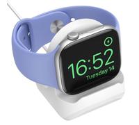 Astorgos Support de Chargeur Compatible Apple Watch Ultra2/Ultra/SE2/Series 10/9/8/7/6/5/4/3/2/1,Station d'Accueil de Charge en Silicone pour iWatch Series 49mm/46mm/45mm/44mm/42mm/41mm/40mm/38mm,Blan