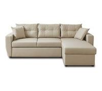 Astoria - canapé d'angle réversible 4 places - convertible avec coffre - en cuir vegan - Beige