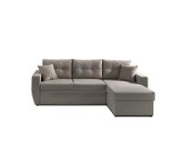 Astoria - canapé d'angle réversible - convertible avec coffre - style contemporain- 4 places - Gris clair