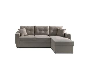 Astoria - canapé d'angle réversible - convertible avec coffre - style contemporain- 4 places - Gris clair