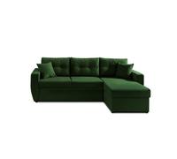 Astoria - canapé d'angle réversible - convertible avec coffre - style contemporain- 4 places - Vert
