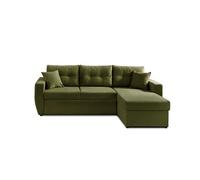 Astoria - canapé d'angle réversible - convertible avec coffre - style contemporain- 4 places Couleur - Vert Olive - Vert Olive