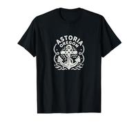 Astoria Oregon Ancre Nautique T-Shirt Graphique avec Valeur