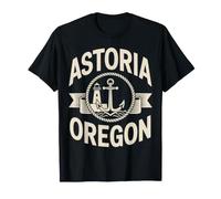 Astoria Oregon Souvenir de Voyage en Forme de Phare Nautique T-Shirt