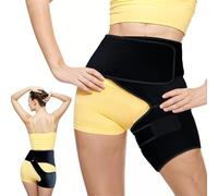 Astorn de hanche pour soulager la douleur sciatique - Bande de compression réglable pour l'aine, la cuisse, les ischio-jambiers, l'arthrite, la bursite et les blessures - Jambe gauche - Taille S/M.