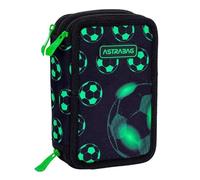 ASTRA BAG NEO Football Trousse à 3 compartiments remplie de 3 compartiments - Trousse d'écolier à 3 étages pour garçon - XXL - Avec accessoires - Motif Game