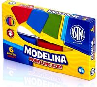 ASTRA Coloured Modelling Clay Set - 6 couleurs intenses pour l'inspiration créative ! Parfait pour les projets artistiques et les jeux créatifs !