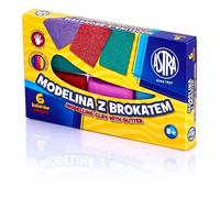 ASTRA Glitter Modelling Clay - 6 couleurs créatives pour créer des œuvres d'art inoubliables Parfait pour les petits artistes et les amateurs de bricolage