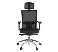 Siège bureau / Siège de direction ASTRA LUX, tissu maille noir/noir hjh OFFICE Multicolore