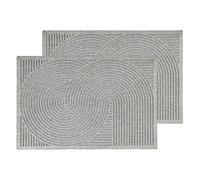 Astra Paillasson d'extérieur résistant - Tapis Anti-salissures résistant aux intempéries - Paillasson antidérapant pour entrée et Balcon - Lot de 2 45x75 cm Gris