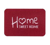 Astra Paillasson d'intérieur avec motifs - Passe sous la porte d'entrée - Paillasson anti-salissures durable pour l'intérieur - Antidérapant - 40 x 60 cm - Sweet Home - Rouge