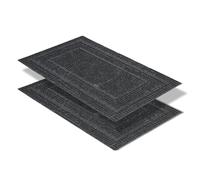Astra Paillasson extérieur antidérapant - Tapis de propreté résistant aux intempéries - Paillasson extérieur Anti-salissures pour l'entrée - Lot de 2 45 x 75 cm - Loop Gris