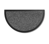 Astra Paillasson extérieur et intérieur - 40 x 70 cm Demi-Cercle Lignes Grises - Paillasson antidérapant - Tapis Anti-salissures résistant - Paillasson pour marches