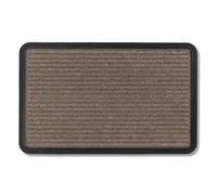 Astra Paillasson extérieur et intérieur - 50 x 80 cm Lignes Marron - Paillasson antidérapant - Tapis Anti-salissures résistant - Paillasson extérieur pour marches