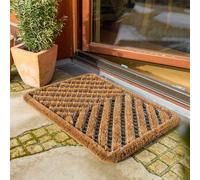 Astra Paillasson extérieur - Tapis en Coco - Paillasson Anti-salissures - Tapis de Sol à brosses - Tapis de propreté résistant Naturel 40 x 60 cm Lot de 2