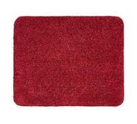 Astra Paillasson intérieur 60x75 cm - Tapis de propreté Rouge 100% Coton - Tapis de Sol Lavable à 30°C - Tapis antidérapant Facile d'entretien