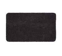 Astra Paillasson intérieur 75x130 cm - Tapis de propreté Noir 100% Coton - Tapis de Sol Lavable à 30°C - Tapis antidérapant Facile d'entretien