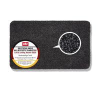 Astra Paillasson intérieur 90x150 cm - Tapis de propreté Noir 100% Coton - Tapis de Sol Lavable à 30°C - Tapis antidérapant Facile d'entretien