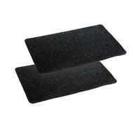 Astra Paillasson intérieur Anthracite Tapis de propreté antidérapant - paillasson 40x60 cm Lot de 2 paillassons hydrofuges - Rib Line Paillasson résistant Antistatique