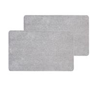 Astra Paillasson intérieur antidérapant - Tapis de propreté Facile d'entretien - Paillasson Lavable - Tapis de Porte très Absorbant Gris 60x100 cm Lot de 2