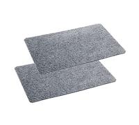 Astra Paillasson intérieur Argent Tapis de propreté antidérapant - paillasson 40x60 cm 2pcs Hydrofuge - Rib Line paillasson résistant Antistatique