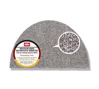 Astra Paillasson intérieur lavable 50 x 80 cm semi-circulaire Gris 100 % coton - Antidérapant - Facile d'entretien