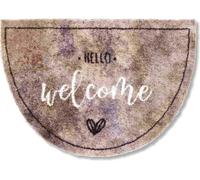 Astra Paillasson lavable PURE & SOFT marron clair 50 x 70 cm semi-circulaire