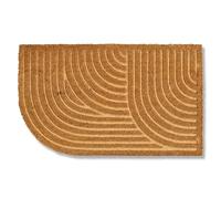 Astra Paillasson Moderne - Porte d'entrée Coco 45x75cm Arrondi Naturel - Tapis Anti-dérapant Robuste - Intérieur/Extérieur