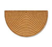 Astra Paillasson Moderne Porte d'entrée - Paillasson Coco 45x75cm Semi-Arrondi Nature - Tapis Anti-dérapant Robuste - Paillasson intérieur - Tapis de Porte extérieur Couvert