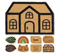 Astra Paillasson Naturel Coco 40x60cm - Tapis Anti-salissures Antidérapant Robuste pour Intérieur et Extérieur Couvert